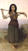 William-Adolphe Bouguereau The Shepherdess oil on canvas